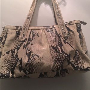 Faux snake skin bag